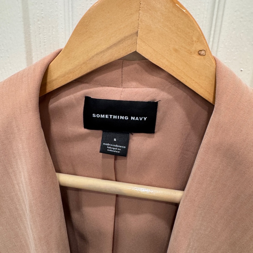 Something Navy Double-Breasted Blazer - image 7